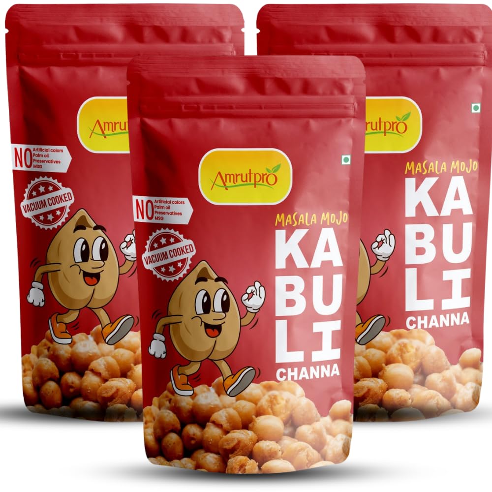 AmrutPro Kabuli Chana Crunch | 3 Pack Combo | Vacuum Cooked Snack | Roasted Chana | No Palm Oil | No Added MSG | Light Crunchy Texture-image-29