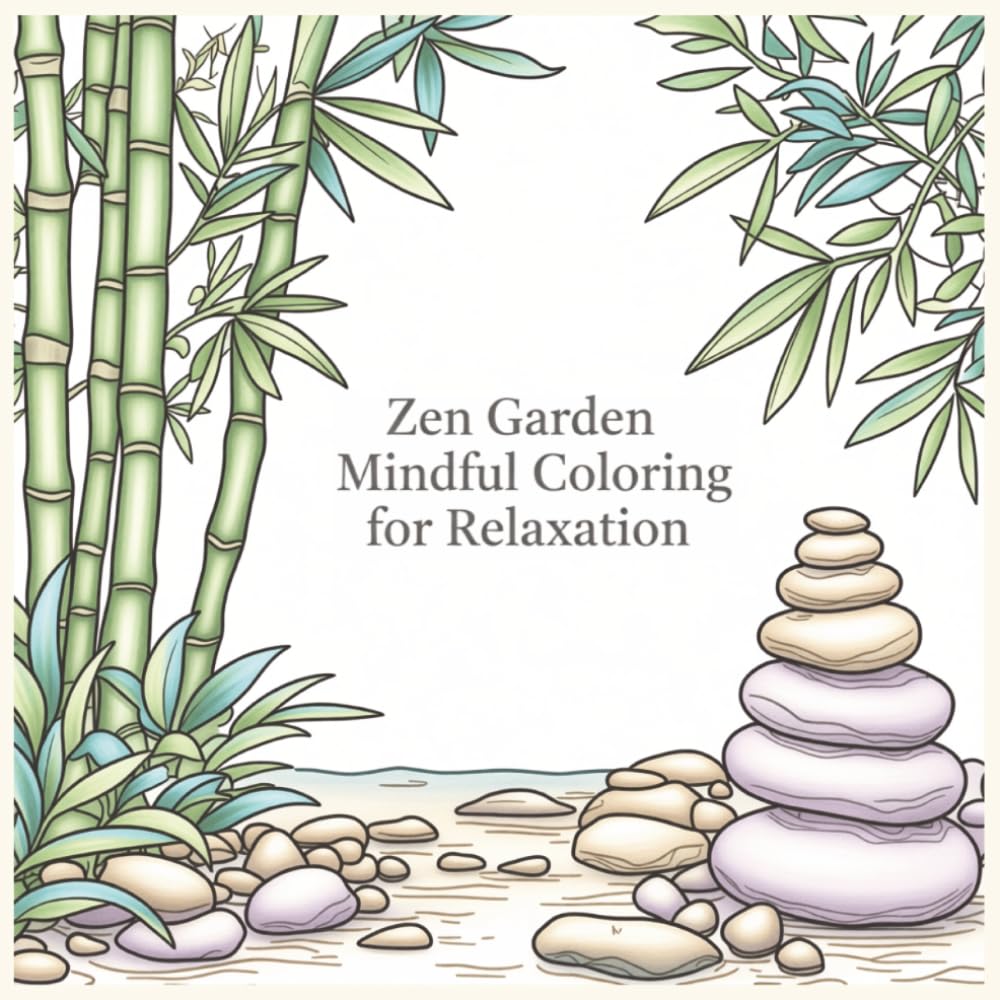 Zen Garden: Mindful Coloring for Relaxation: A Calming Adult Coloring Book with Zen Gardens, Nature Scenes & Mindful Designs for Stress Relief