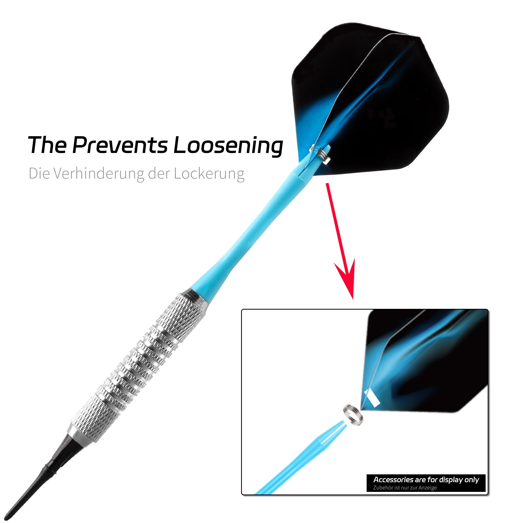 200 Anelli A Molla Per Freccette CyeeLife - In Acciaio Inossidabile, Diametro 4.5mm, Per Fusti Nylon - Foto 5