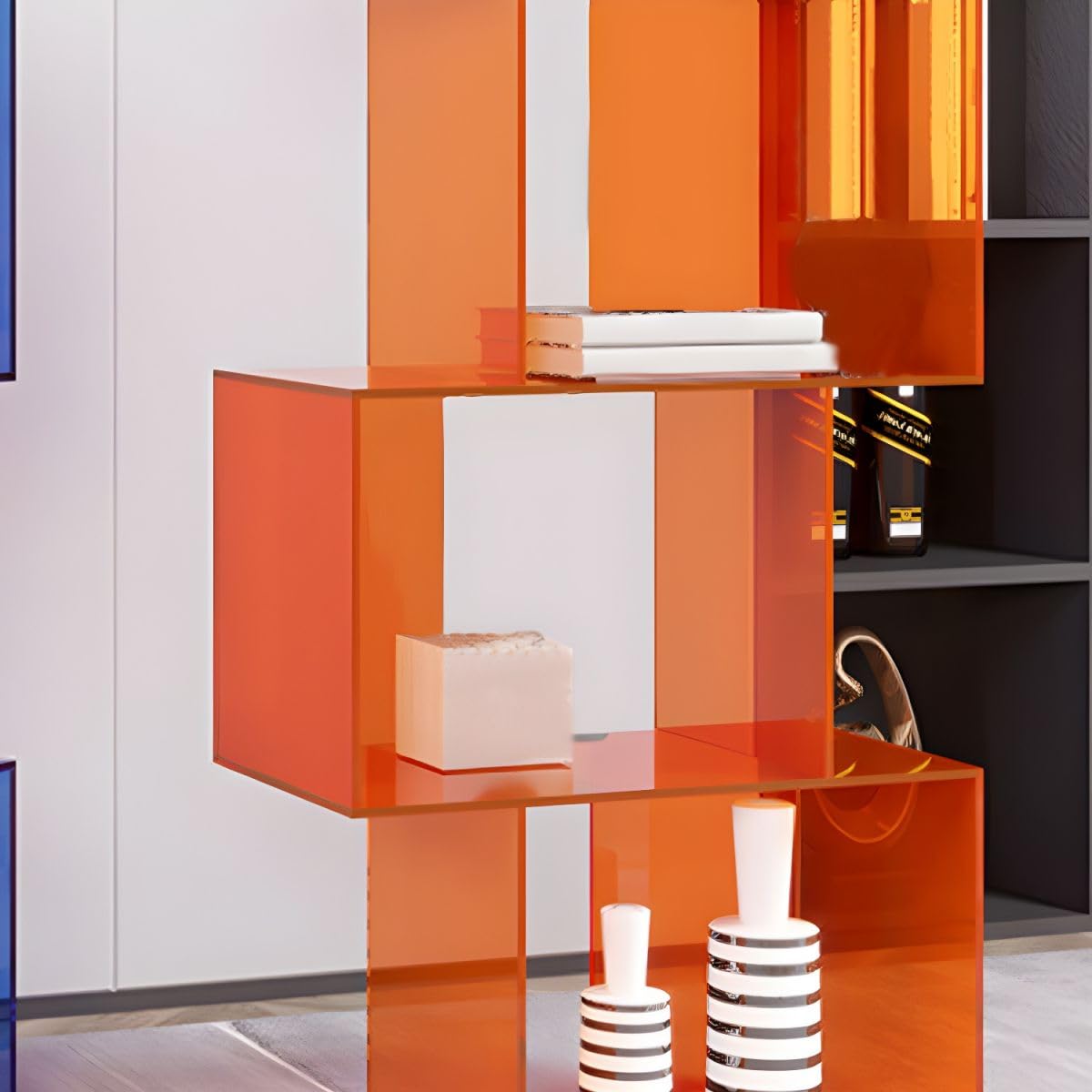 Amazon.com: KWOKING Acrylic Open Back Bookcase Scandinavian