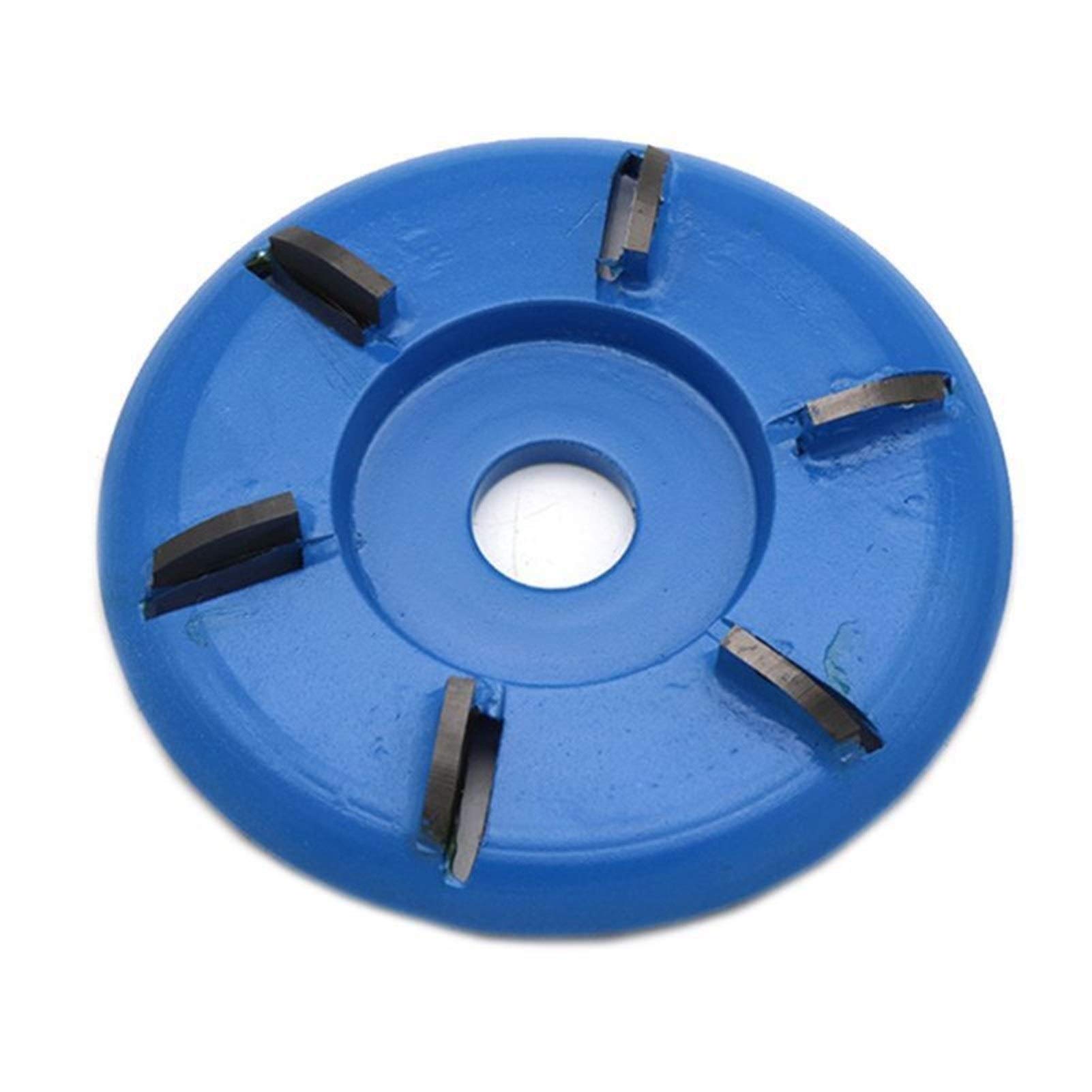 Dajikan 6 Teeth 90Mm Diameter 22Mm Hole Rotary Planer Power Wood Carving Disc Arc Grinder Woodworking Plane Turbine Disc (Color : )