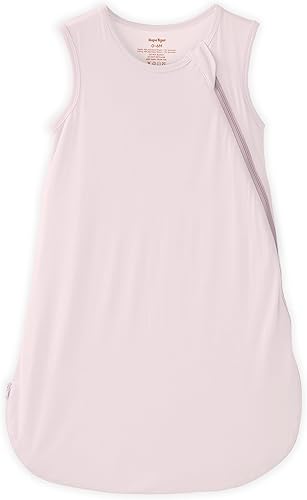 Miniatura 1 de HopeTiger Saco de dormir unisex de bambú para bebé, 1.0 TOG, manta orgánica sin mangas para niños y niñas (rosa, 6-18 meses)