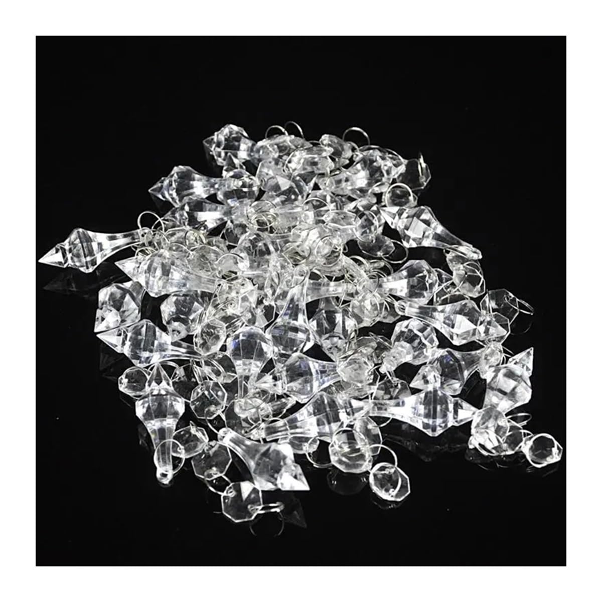 Crystal Chandelier Prism, Sun Catcher, 30pcs Acrylic Octagonal Beads String Prisms Garland Chandelier Hanging Home Decoration