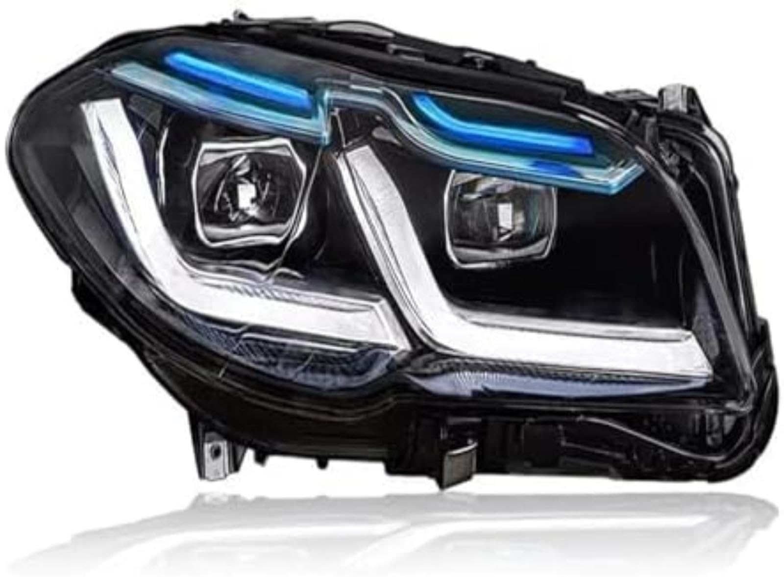 Dla BMW F10 F18 520I 525I 530I F11 2010-2016 światła samochodowe przedni sygnał drl reflektor samochodowy soczewki lampy lampy reflektor włącz światło Lampka kontrolna lusterka Lampka