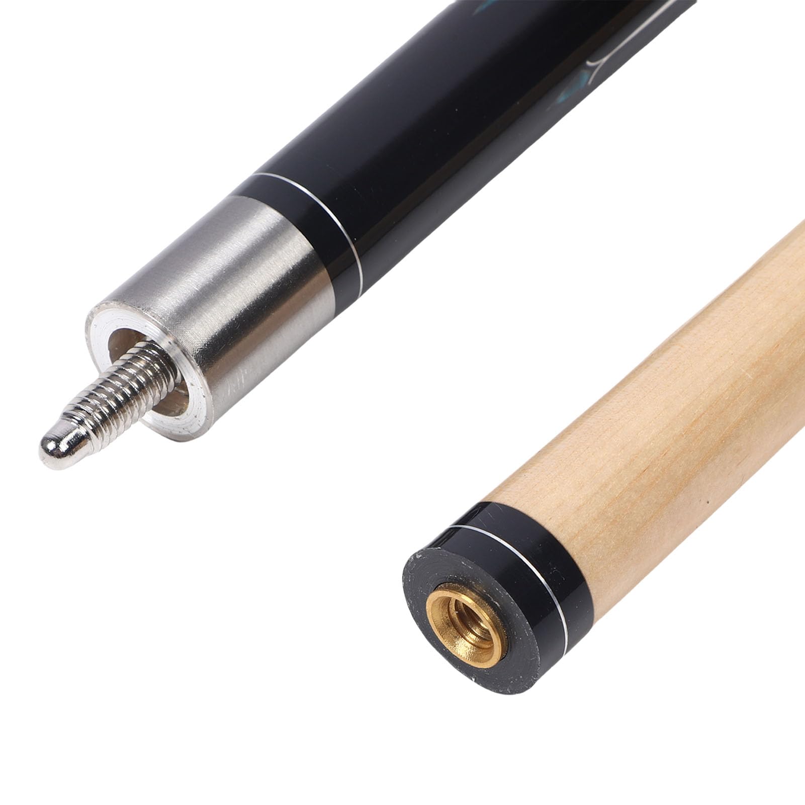 RiToEasysports Kij Bilardowy, Drewno Klonowe, 1/2 Przegubu, 145 Cm Kij Bilardowy do Stołu Bilardowego z końcówką 10 Mm, do Treningu w Klubie Bilardowym