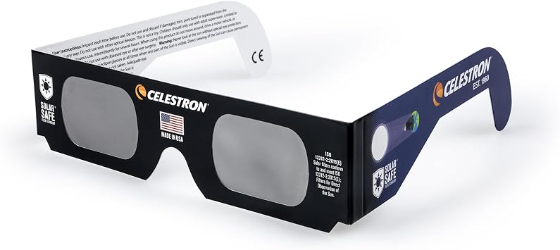 Celestron EclipSmart Solar Eclipse Glasses Observing Kit for Safe Sun Viewing, including Four Pairs of Eclipse Glasses and Guidebook
