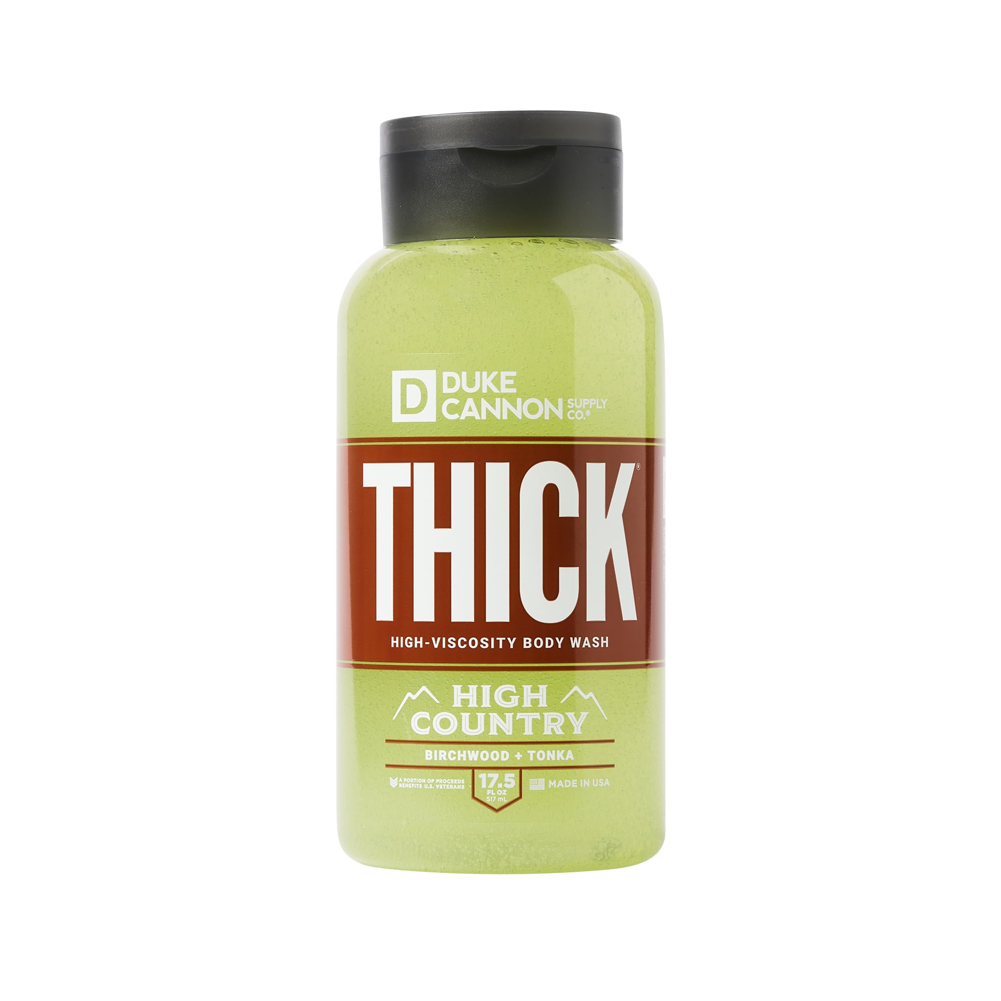 Duke Cannon Supply Co.Thick High-Viscosity Body Wash for Men High Country - Plant-Based Thickeners, Superior Lather, Natural Exfoliate, 17.5 Fl Oz[Amazon-developed Certification] Compact by Design