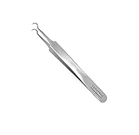 Vista 10 de Pinzas para puntos negros, extractor de comedia quirúrgica y astillas con punta de acero curvada, herramienta ideal para eliminar manchas y acné