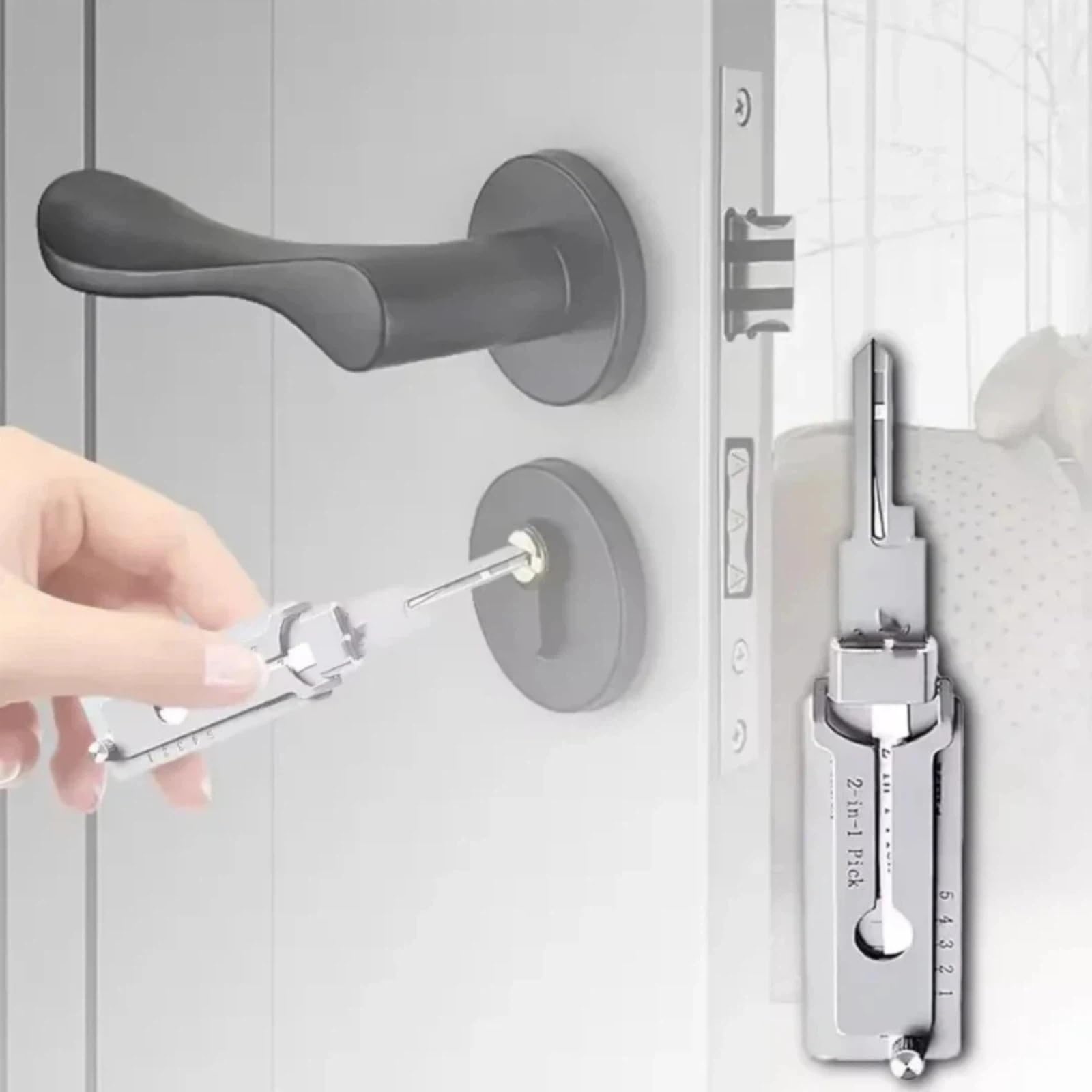 Outil de serrurier 2-en-1 pour crochetage et décodeur pour cadenas maîtres(SS002R)