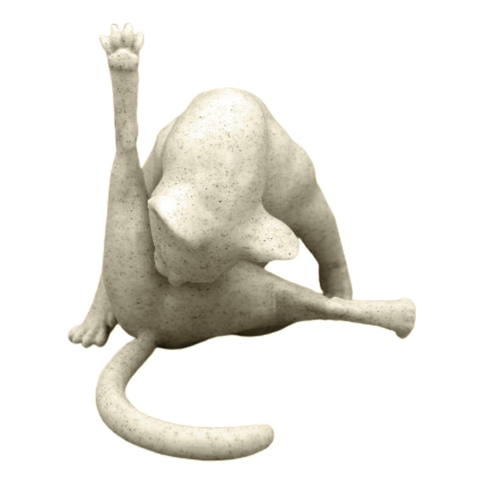 Figurines de petit chat en résine d'art moderne pour un bureau élégant