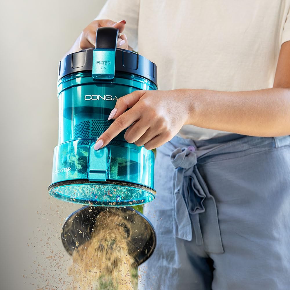 Cecotec Conga Rockstar Cyclonic XL bezworkowy odkurzacz do sań 890 W, zbiornik o dużej pojemności 2,5 l, filtr o wysokiej wydajności, regulowana metalowa rura teleskopowa oraz akcesoria meblowe i