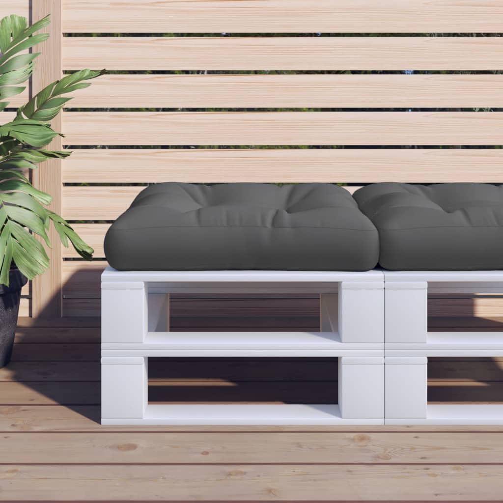 Mangloder Cojín para palés, antracita, 60 x 61,5 x 10 cm, tejido de poliéster, cojín para exterior e interior, antideslizante, con acolchado suave para jardín, terraza, balcón, oficina, comedor