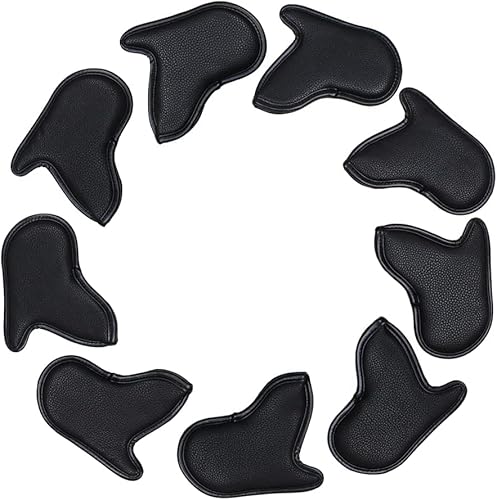 Miniatura 6 de Scott Edward Fundas para cabeza de calavera de golf Woods para conductor Fairway 1 3 5 H Clubs Set Headheads de piel sintética, unisex, negro y