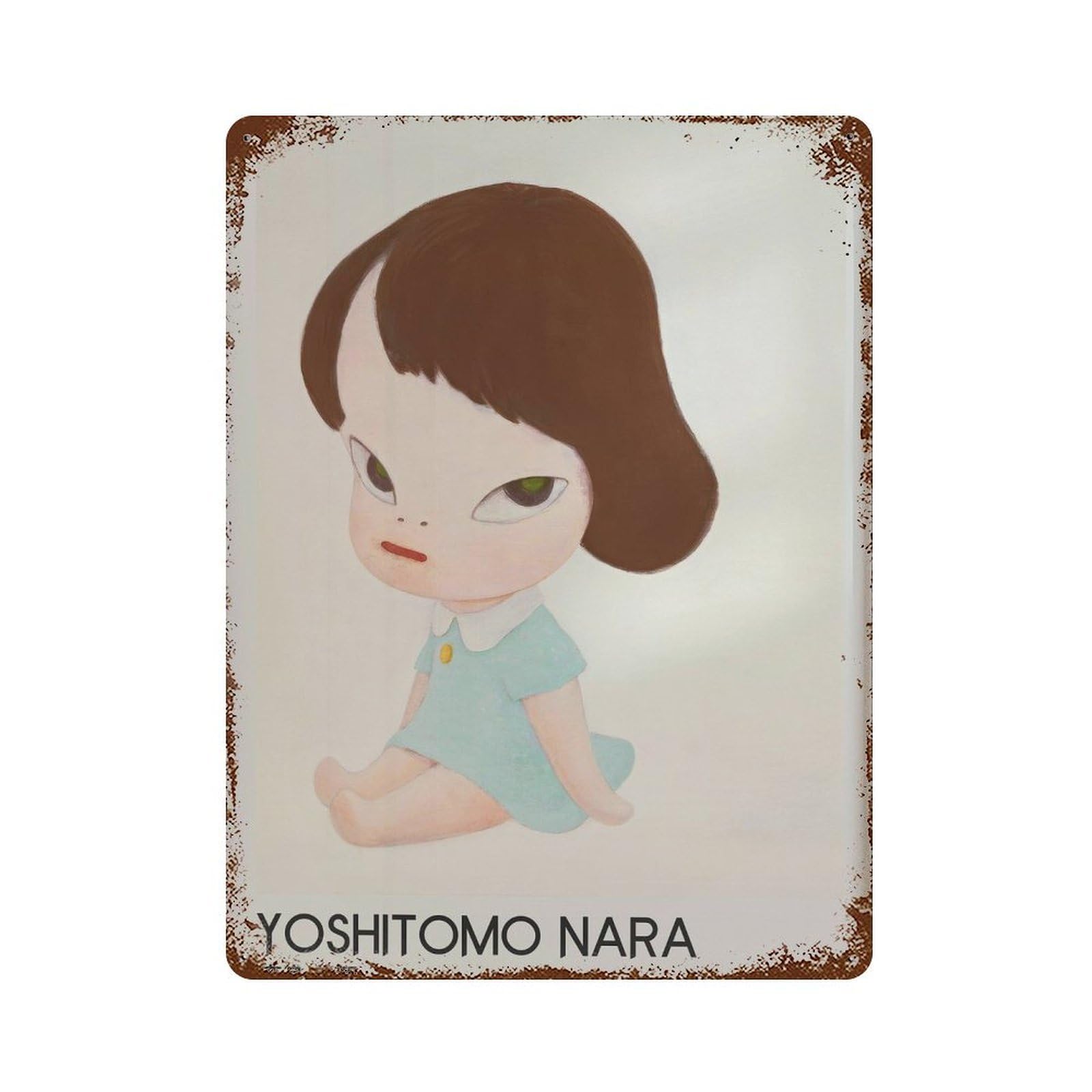 xiaoxiaoshen Girl With Big Eyes. Yoshitomo Nara Contemporary Japanese Wall Decor Art Metal Tin Poster Modern Home Decor Art Home Bar Shop Decorations Vintage Sign 40x30cm