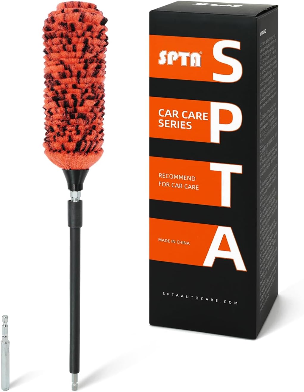 Car Wheel Rim Brush, Microfibre, Orange, M