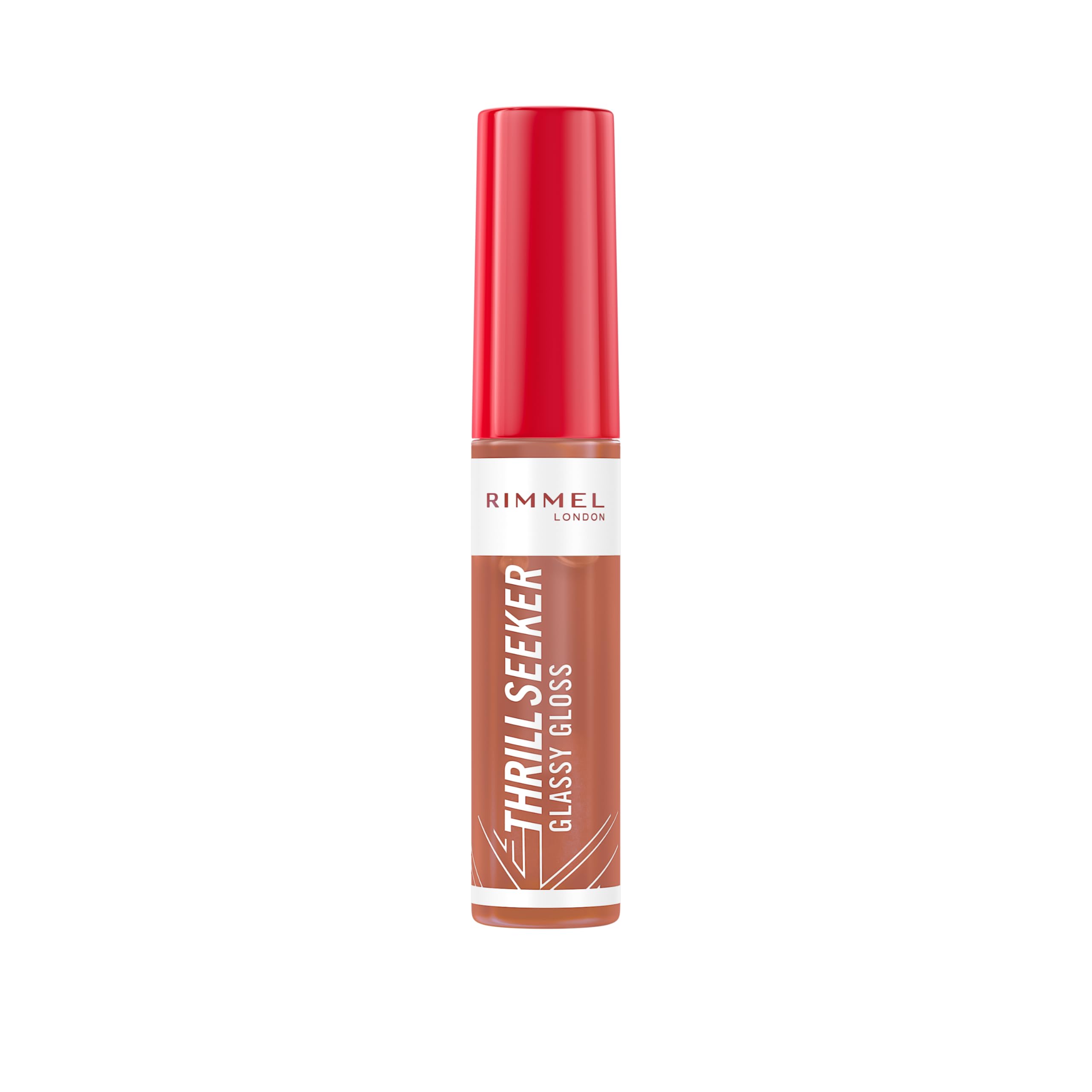 Rimmel Thrill Seeker Glassy Gloss, Sweet Frosting, Gloss Moisturizer, Healthy Looking Lips, Angled Applicator, Homogeneous Application, Vegan Formula, 10 ml