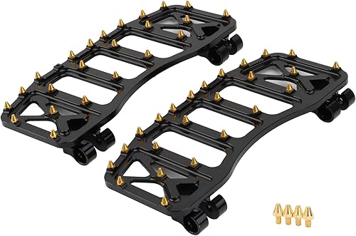 Miniatura 8 de MX Offroad Floorboards - Estriberas anchas con punta dorada, pedales de ensacadora para Dyna FLD 2012-16 Touring Road Glide Street Glide Road King