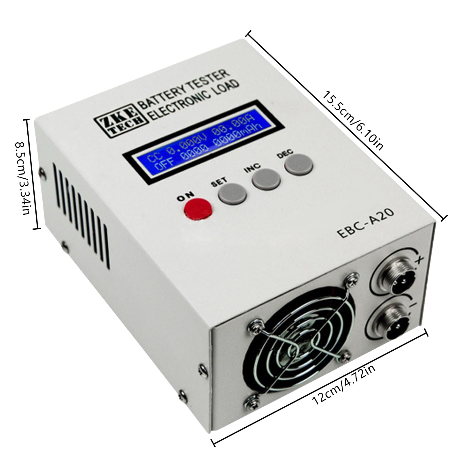 Tester di capacità della batteria EBC-A20 multifunzione con carica elettronica, tester di capacità, tester di capacità, tester di capacità, tester al litio per tester di circuiti