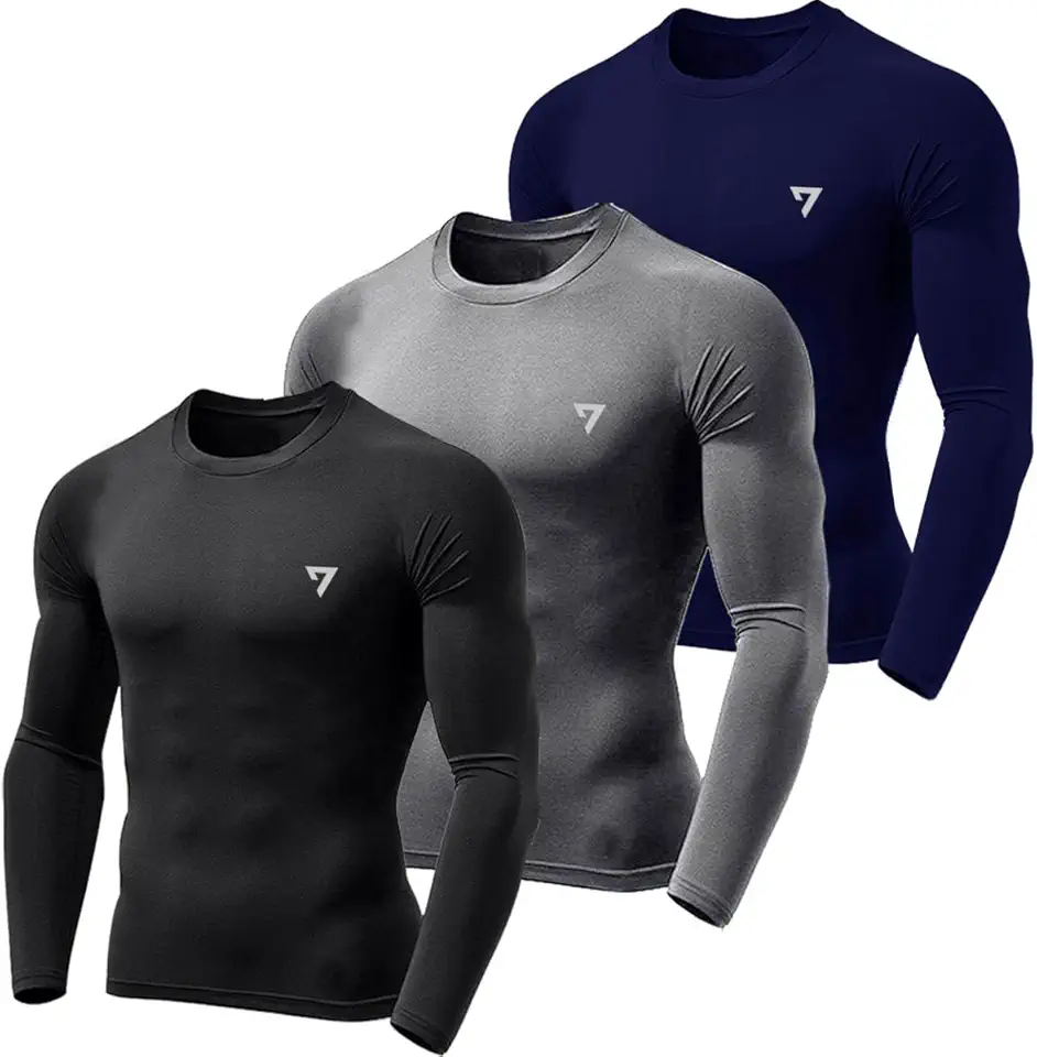 Kit 3 Camisetas Térmicas Masculina Segunda Pele Camisa Uv50