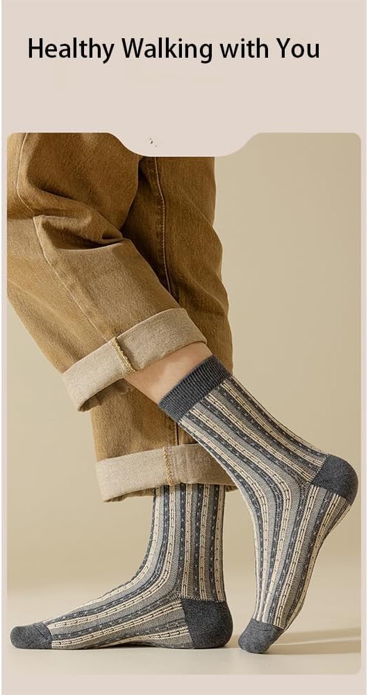 Chaussettes Basses 5 Paires de Chaussettes Automne et Hiver Chaussettes en Coton Chaussettes pour Hommes Chaussettes Hautes Chaussettes Confortables Chaussettes Respirantes Coupe Confortable