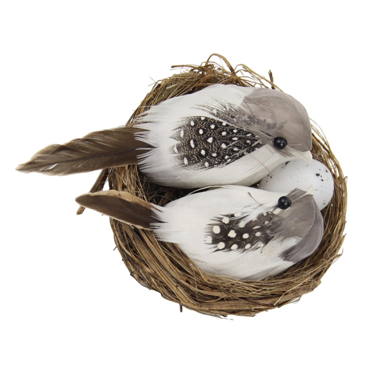 Gatuida Nid D’Oiseau Réaliste en Plastique Léger Décoration Extérieure de Jardin pour Pâques Accessoire Photo Naturel Simulation de Nid de Reproduction Décor pour Bureau et Jardin
