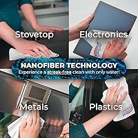 Vista 2 de Shadazzle Paño de limpieza de nanofibra, paño de limpieza de microfibra, paño de microfibra y toalla de microfibra, limpia sin rayas con agua
