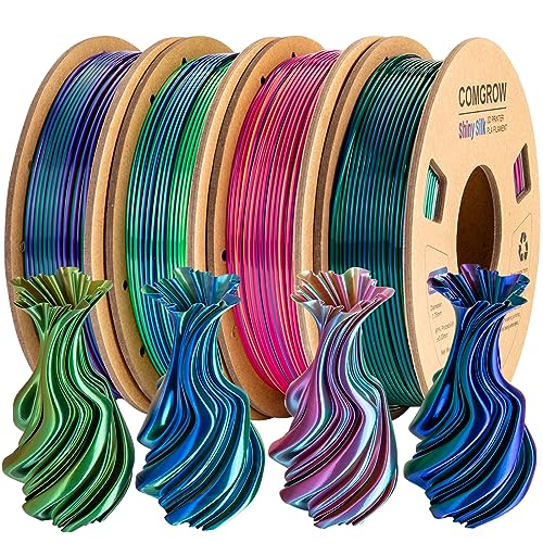 Reviews de Materiales de impresión 3D de filamento para comprar online. 42 Comgrow - Filamento de impresora 3D de seda brillante arcoíris multicolor, materiales de impresión 3D Comgrow PLA de seda de 1,75 mm, filamento de impresión 3D +/-0,02 mm,...