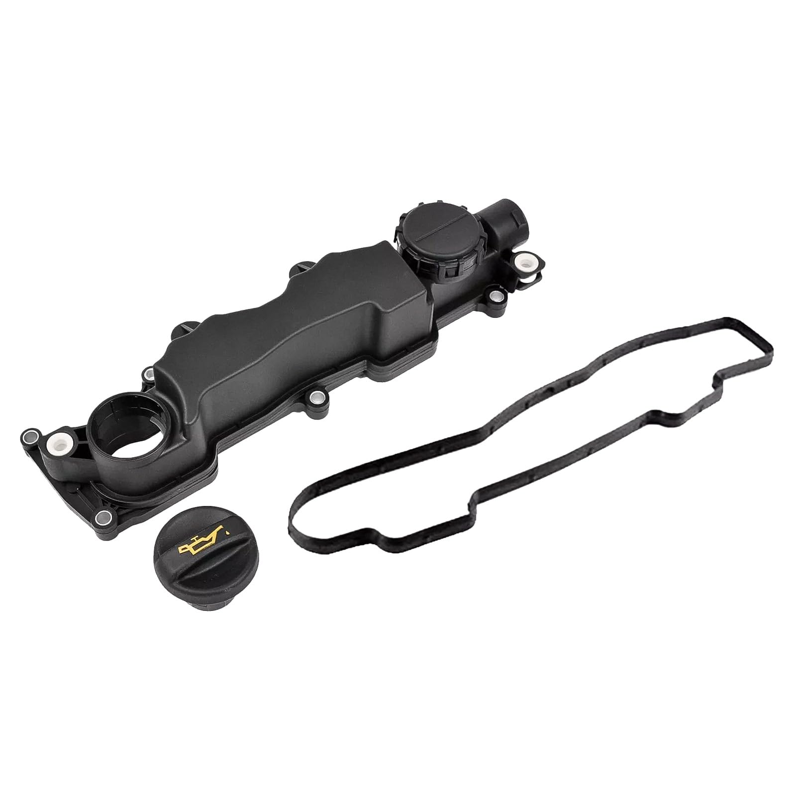 Tapa de culata Tapa de balancín con válvula de respiradero y junta Tapa de balancín de válvula de motor Reemplazo para 1.6 HDI Berlingo C2 C3 206 Focus # 0248L1 3M5Q6 9651815680