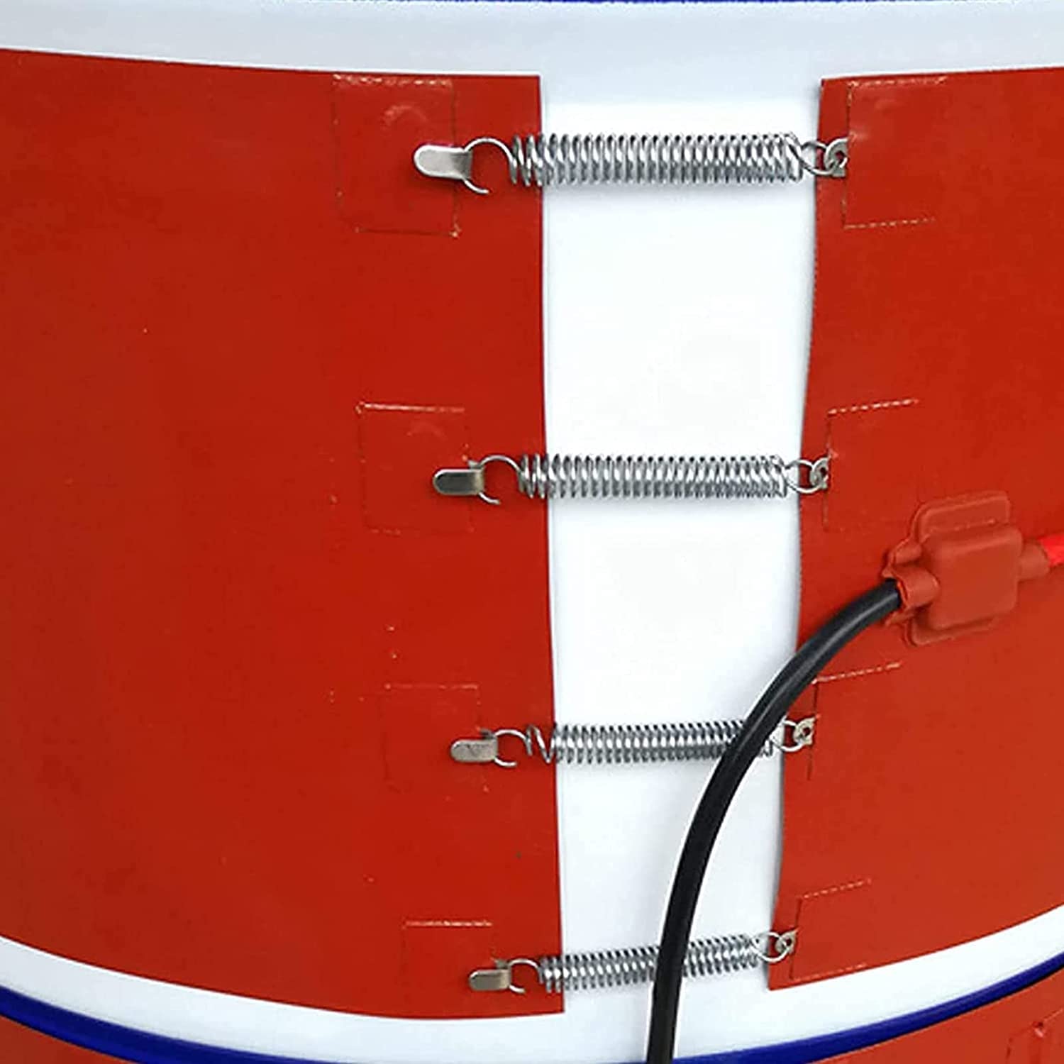 Chauffe-fût en métal Chauffe-seau à tambour Bande chauffante pour réservoir de stockage de gaz liquide avec thermostat réglable de 30 à 150 ℃, chauffe-seau robuste (couleur : bouton avec thermostat,