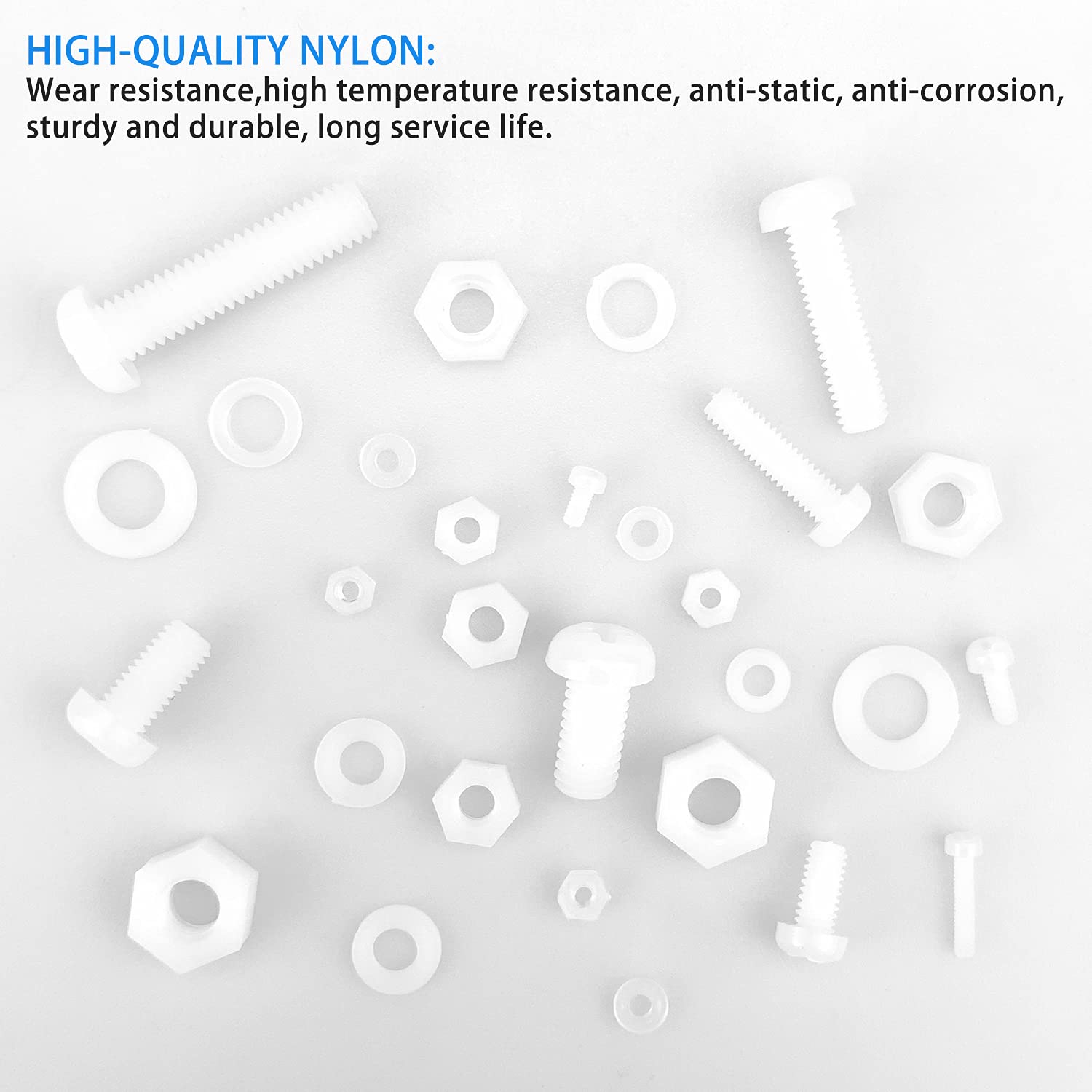 Kit Viti E Dadi In Nylon 432 Pezzi | Testa Cilindrica Per Fai Da Te, M2-M6 - Foto 6