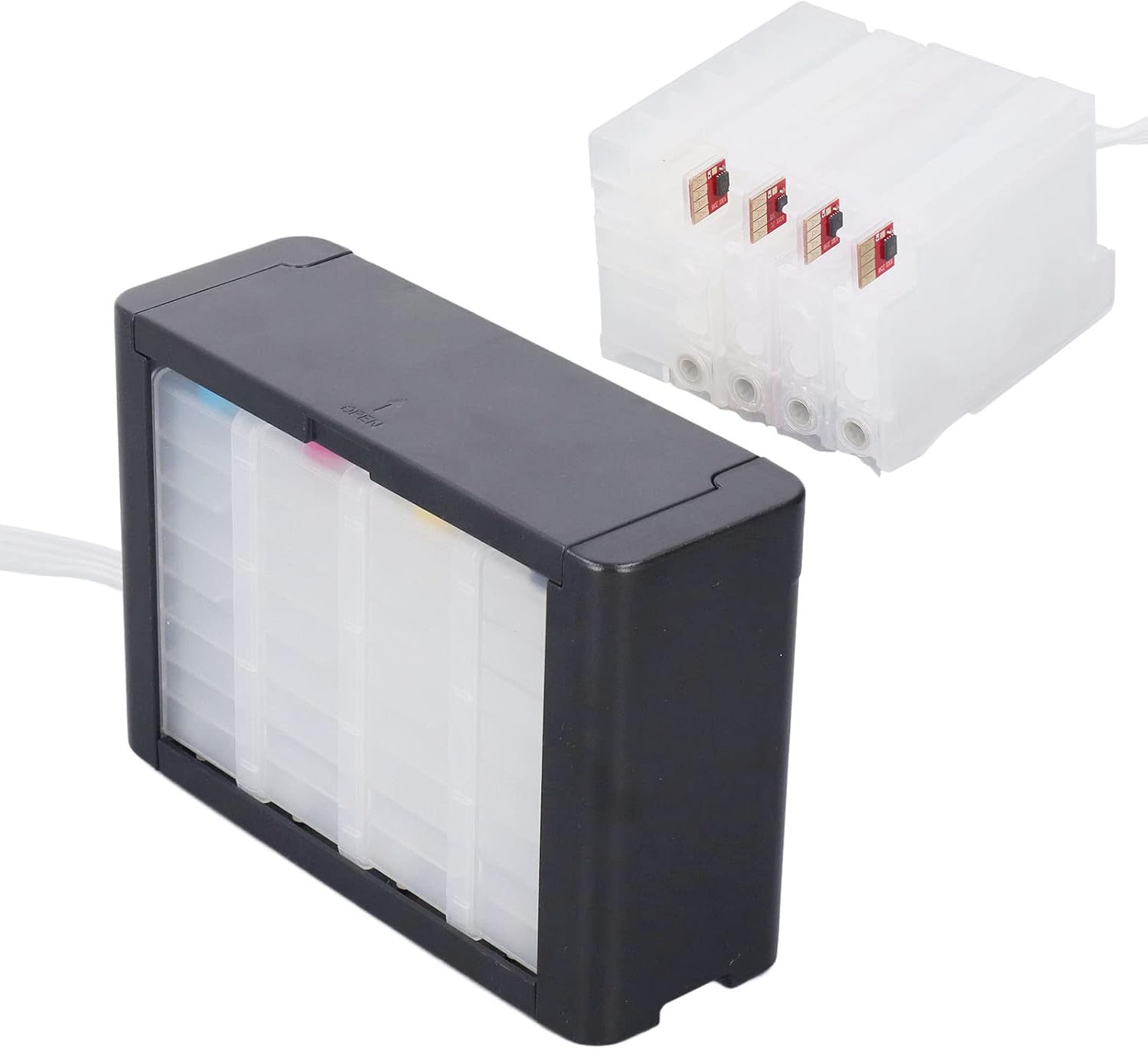 Amazon.com: Continuous Ink Supply Cartridge, 4 Color Refill Printer Ink ...