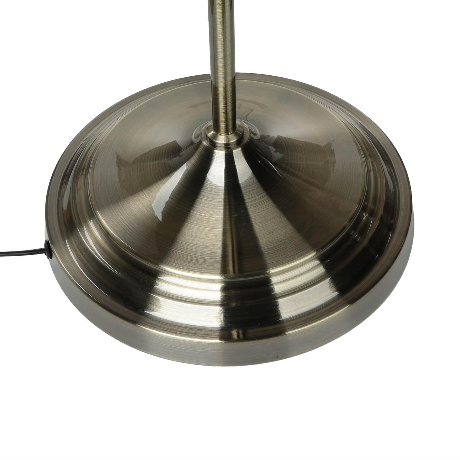 Licht-Erlebnisse Jugendstil Stehlampe Messing Antik – Elegante Stehlampe mit Kabelschalter – Klassische Stehleuchte Wohnzimmer – 159 cm – E27 – Leselampe Antik