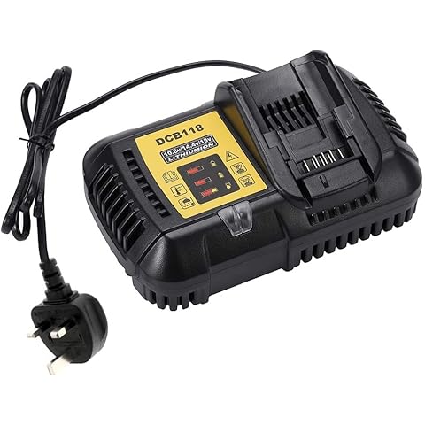 JANRI DCB118 Relacement Fast Charger 14.4V 18V 20V 54v Max DCB115 compatible with Dewalt XR Flexvolt Li-ion Batteries DCB180 DCB546 DCB609 DCB609-2 DCB181 DCB184 etc 110V-260V Cover