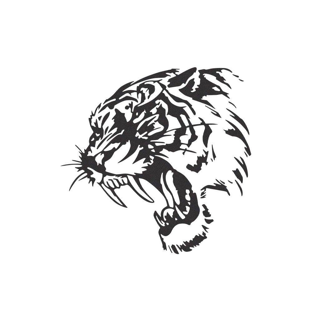 Car Body PVC Sticker Tiger Graphics Vinyl Film Side Decal Auto Window Universal(Carbon Fiber,50x43cm)