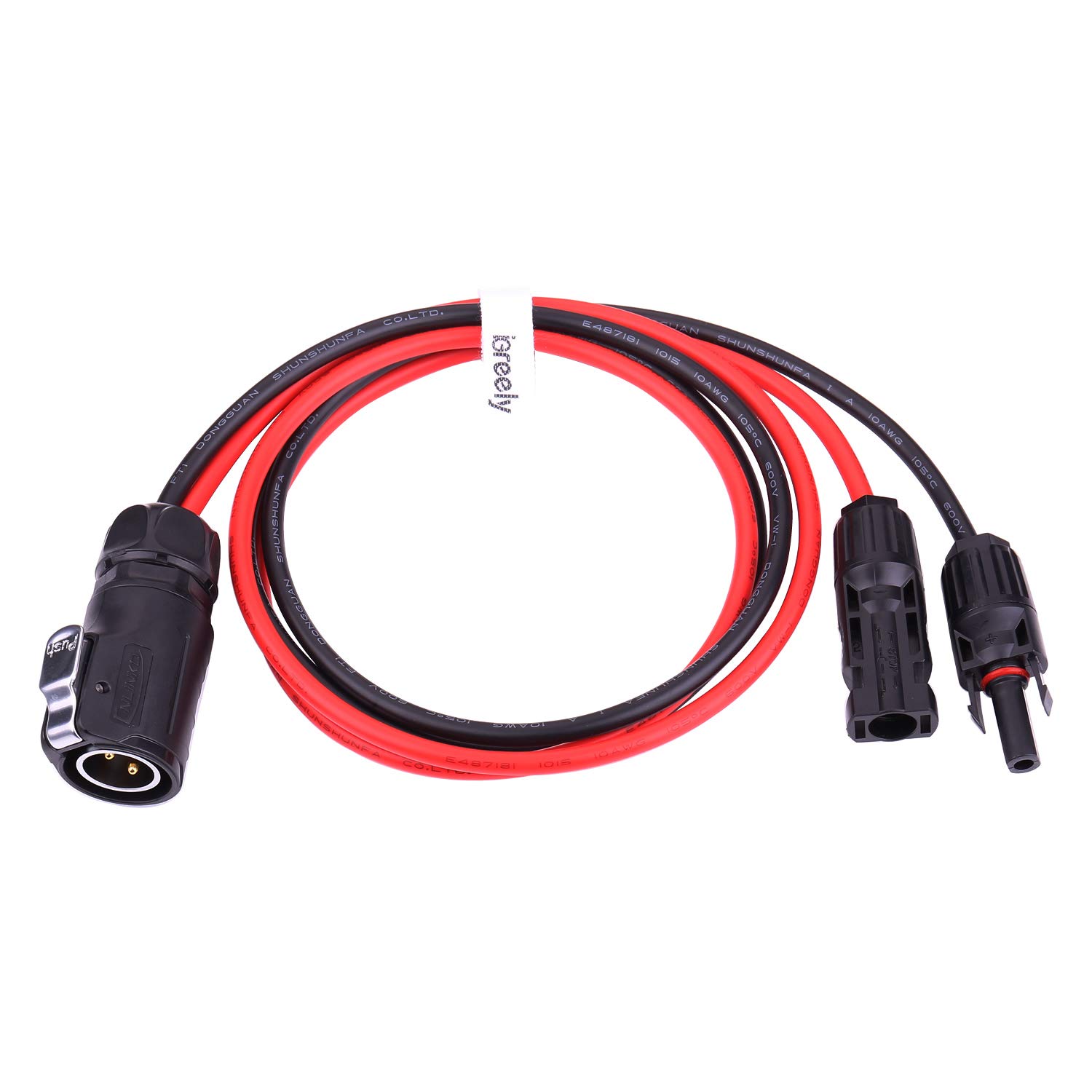 iGreely 2 Pin Power Industrial Circular Connector to Solar Panel Cable Adapter for Solar Panel Suitcase and Grand Design, Furrion Solar Ports,Forrest River RV Solar Ports