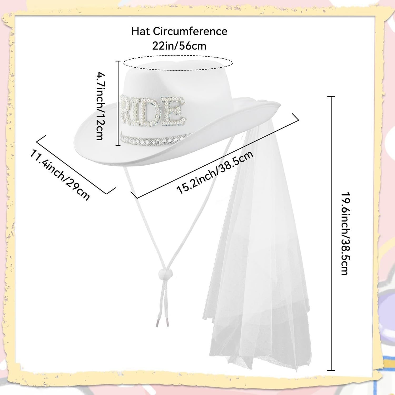 RenSton Hen Party Accessories Set, Bride to Be Sash Hen Party Veil Glasses Hen Do Accessories for Wedding Bridal Shower Decoration - Image 2
