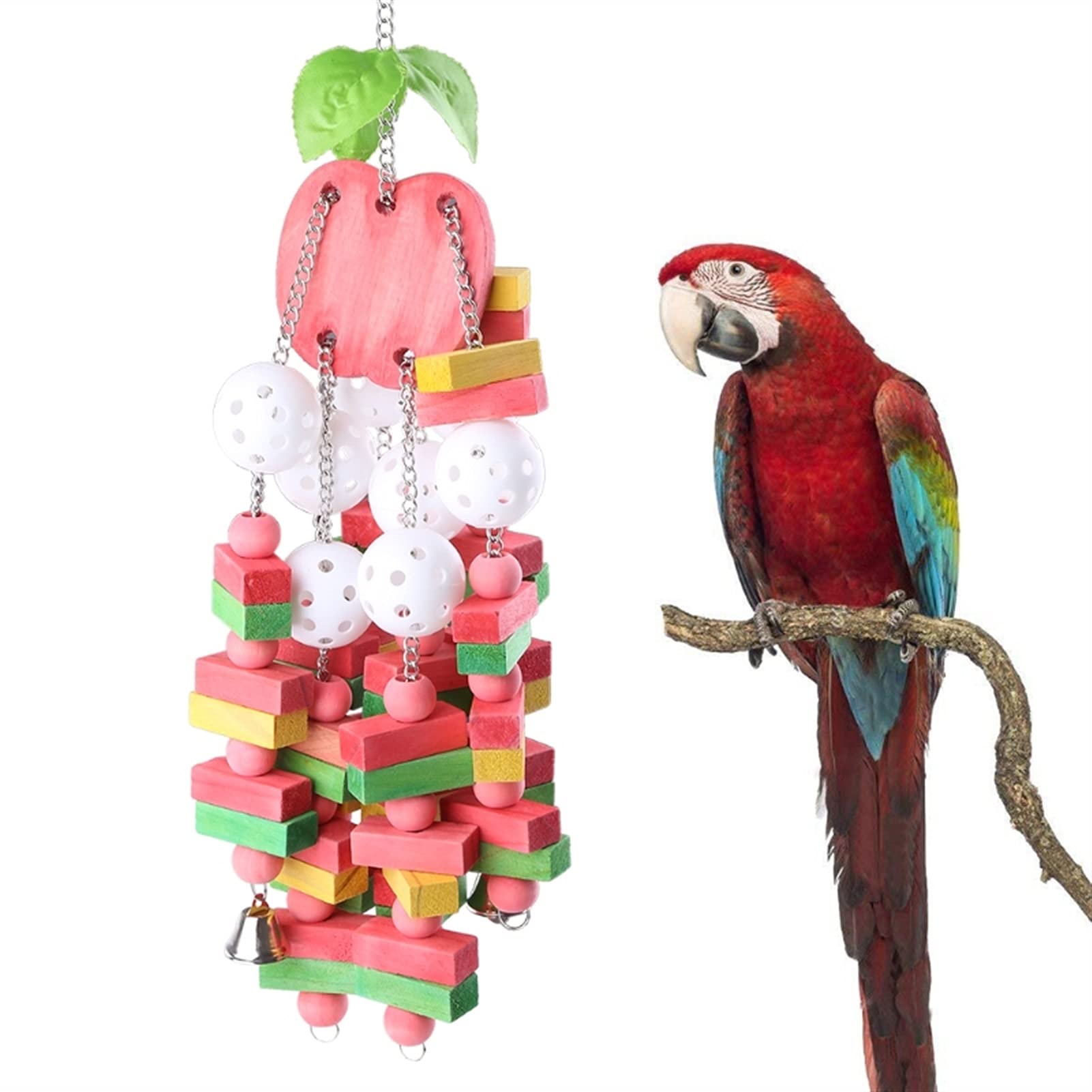Vogelspielzeug Vogel Papagei Kauspielzeug Große mittlere Papageien Vögel Käfig Biss Kauen Spielzeug für afrikanische graue Macaws Haustier Vogelbedarf