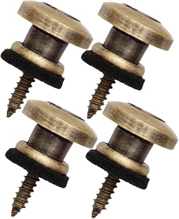 4pcs Guitar Strap Locks Anti-skid Metal Button Pins for Electric Bass Acoustic Guitar Easy to Install Secure Locking Buckles Compatible with Various Straps and Colors