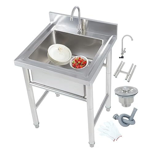 ,Free Standing Commercial 304 Stainless Steel Units Single Bowl, Industrial