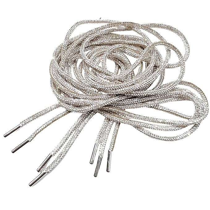 Crystal Rhinestone Shiny Rope Chain String Bridal Applique Bling Bling Drawstring Cords Replacement Drawstring Rope Sweatpants Shorts Crystal Hoodies Drawstring Rhinestone Cord Trim 4pair-image-20