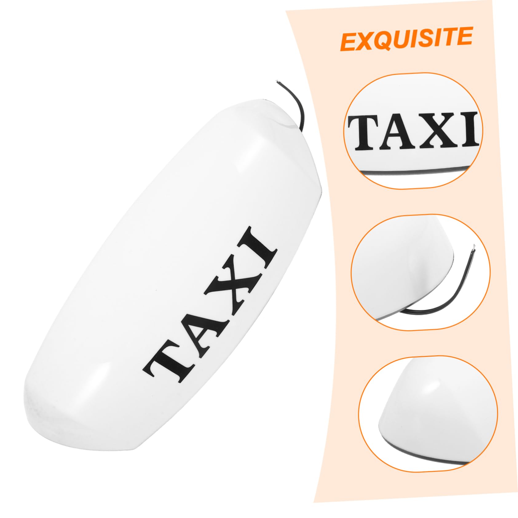 Cabilock Luce Segnale Taxi Magnetica per Auto, Top Light 12v Bianco, Alta Luminosità, Installazione Facile, per Guida Notturna