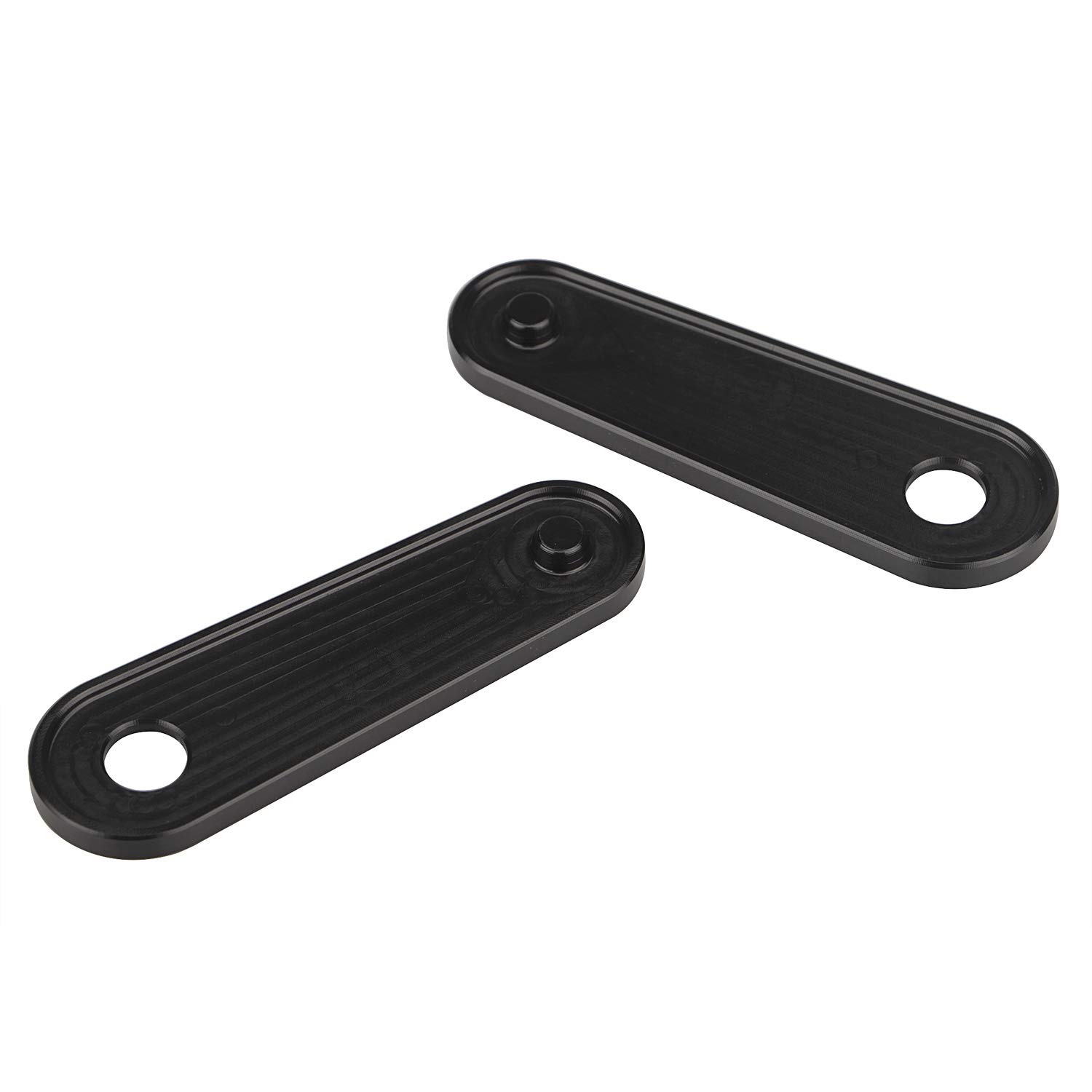 1 Paar schwarze Fußrasten-Block-Off-Platten, Motorrad-Peg-Loch-Abdeckung für Harley Touring Road Glide Road King Glide Classic Street Glide FLHX FLHTCU 1993-2023