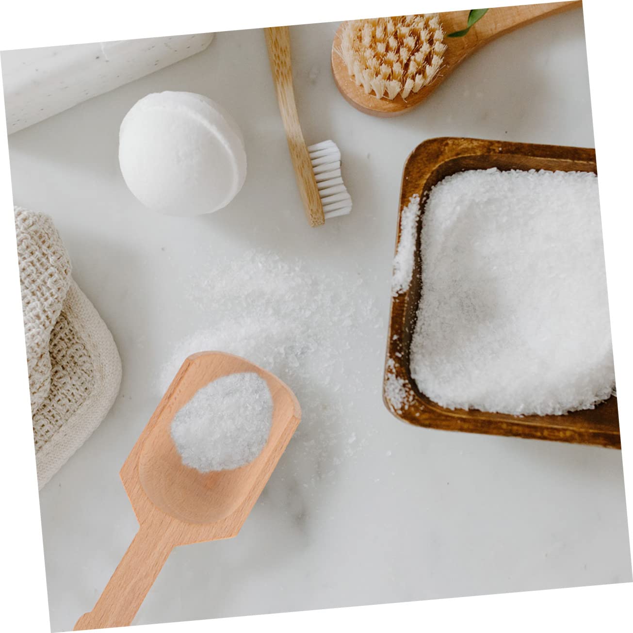 Mobestech 3pcs Bath Salt Spoons Multi-function Household Scoop for Spices and Bath Salts Ergonomic Design for Comfortable Use and Easy Storage