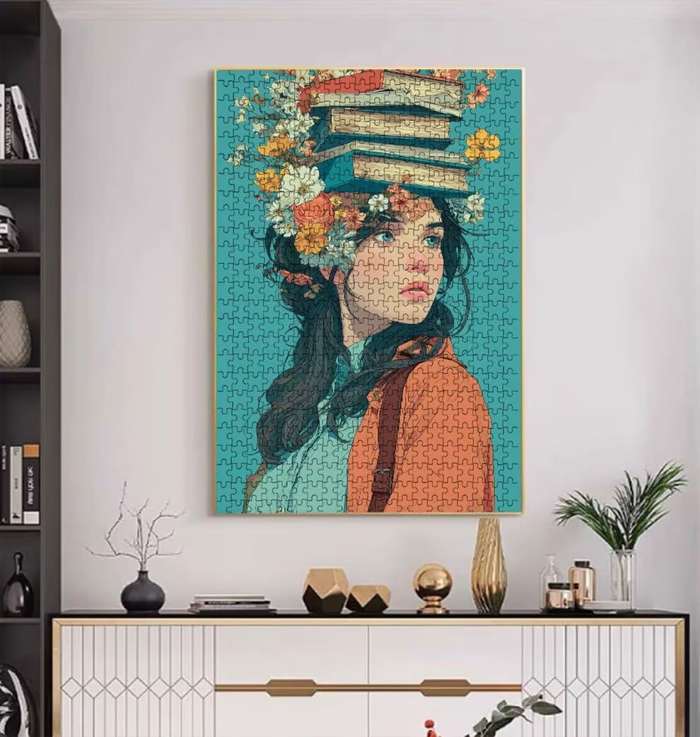 Książki dla kobiet, klasyczne puzzle 4000 elementów dla dorosłych BLQSBGA7-376 | Wyzwanie Zagadki, Gry Logiczne Cała Rodzina, Stres, Wystrój Domu Miłośnicy Puzzle