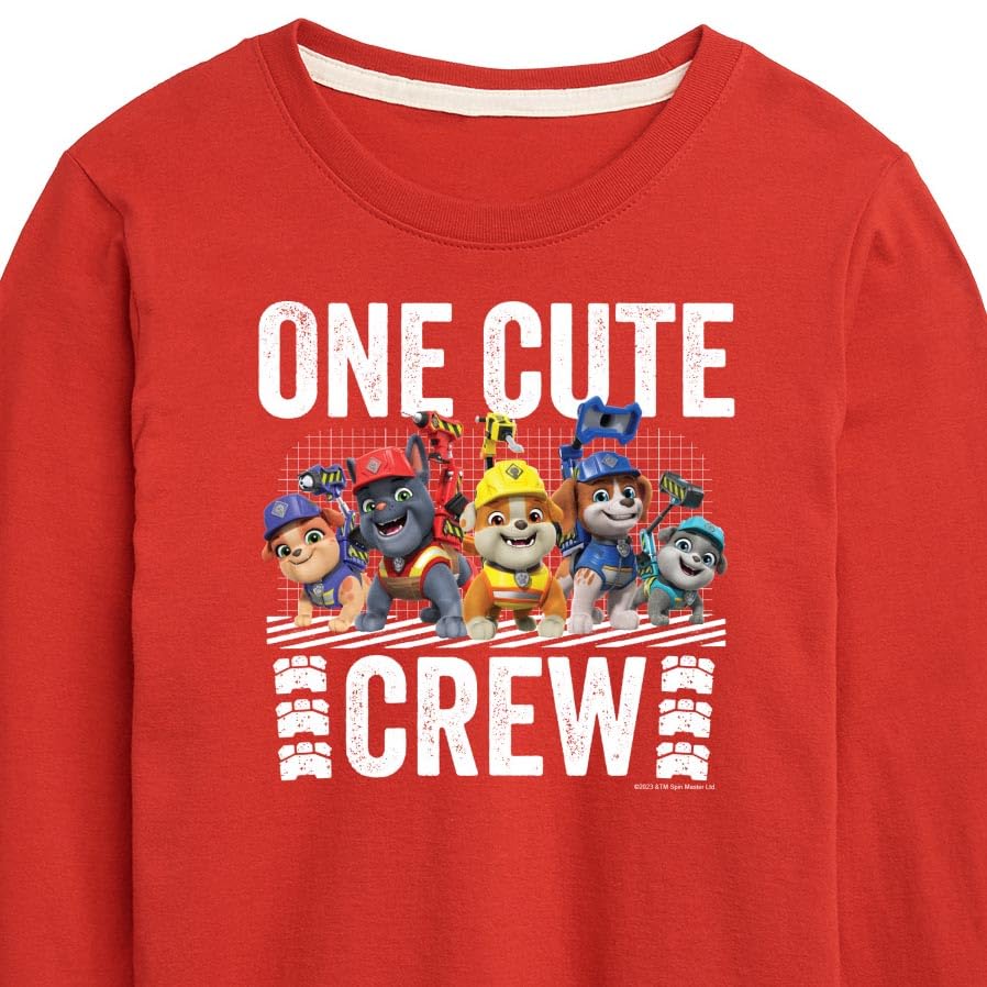 HYBRID APPAREL - Paw Patrol - Rubble & Crew - One Cute Crew - Toddler & Youth Long Sleeve Graphic T-Shirt3