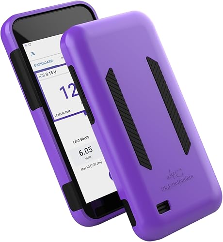 Funda para Omnipod 5 PDM, a prueba de golpes, resistente a los impactos, diseño híbrido de 2 piezas TPU y policarbonato, protege tu receptor Omnipod