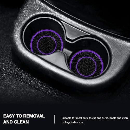 Miniatura 4 de Auprite Portavasos para automóvil, paquete de 2 posavasos universales antideslizantes para automóvil, accesorios para el interior del automóvil