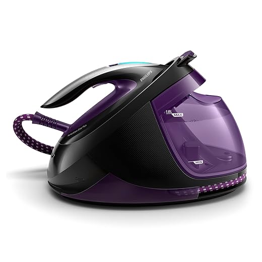 Philips PerfectCare Elite Plancha Vertical Vapor - 2700 W, 520 g De Vapor, 7.5 Bares, Tecnología OptimalTEMP, Modo ECO, T-ionicGlide, Azul Oscuro Y Blanco (GC9635/20)