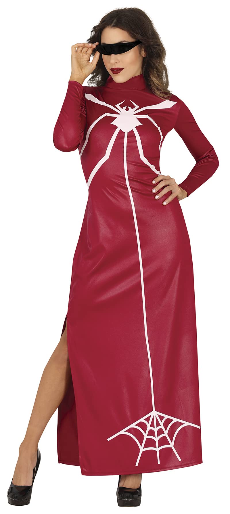 FIESTAS GUIRCA Red Spider Heroine Halloween Costume Adult Women - Red Super Hero Dress - Adults Fancy Dress Costumes Women Size M 10-12