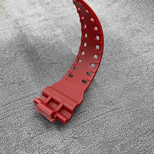 16mm G-Shock replacement watch bands for Casio G-Shock GLS-8900/GW-8900/GA-110/GA-100C/GA-120/GD-110/GLS-100 (Red)